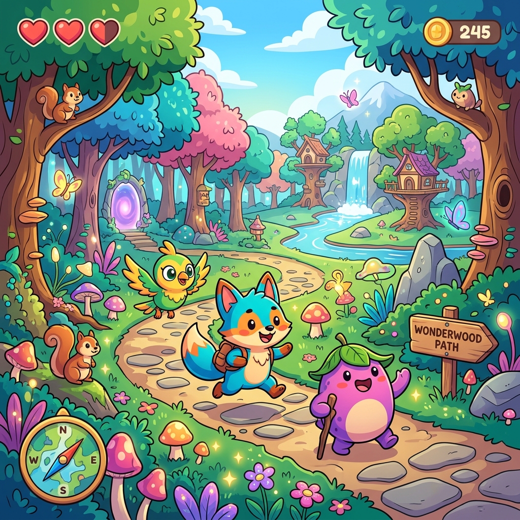 Family Friendly Magical Game Scene